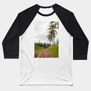 Small dirt road and plam trees in Borneo countryside Baseball T-Shirt